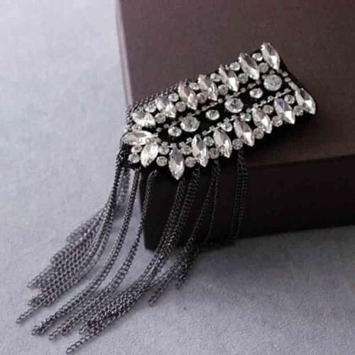 2pcs EE0773 Handmade stage arena exhibition perform play show tassel big shoulder brooch epaulet /epaulettes badge knot pads