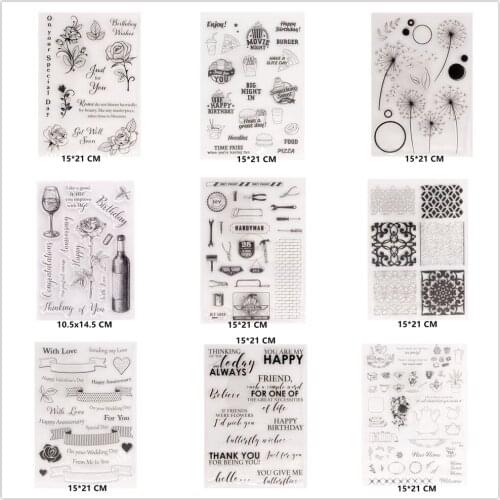 22 Styles) 2021 New Lace Clear Stamps DIY Scrapbooking Craft Supplies Silicon Seal Custom Card Photo Album ink pad Stamping