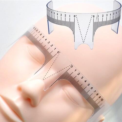 5pcs Disposable Eyebrow Rulers Tool Measures Microblading Permanent Make Up Eyebrow Tattoo Shape Position Ruler Stencil Template