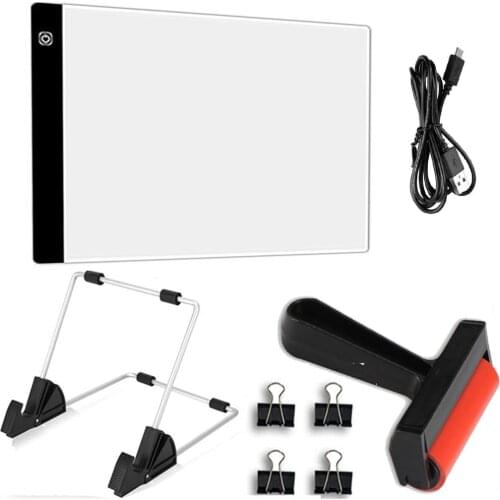 Diamond Painting Tool Accessories A4 LED Light Pad Adjustable Brightness With Detachable Stand and Clips Roller Fix Tool kIts