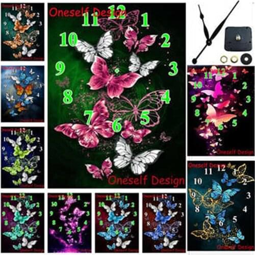 Diamond painting with Mechanical clock butterfly diamond art kit diamond embroidery full clock diamond mosaic sale wall sticker