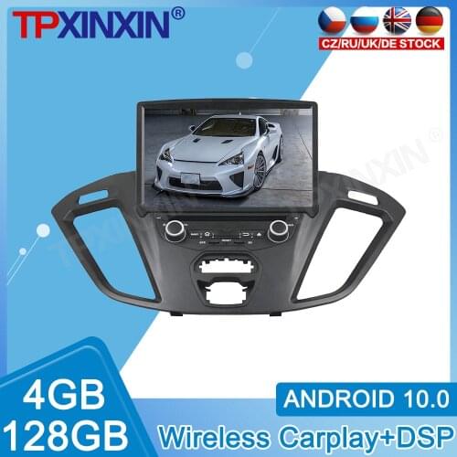 Android 10 4+128GB For FORD Transit Custom 2016 IPS Touch Screen Radio Car Multimedia Player GPS Navigation Audio Video With DSP