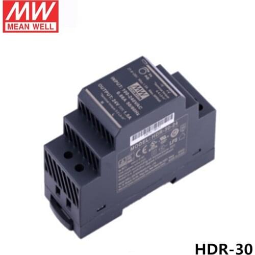 Mean Well HDR Series 5V 12V 15V 24V 48V meanwell 15W 30W 60W 100W 150W DC Ultra Slim Step Shape DIN Rail Power Supply