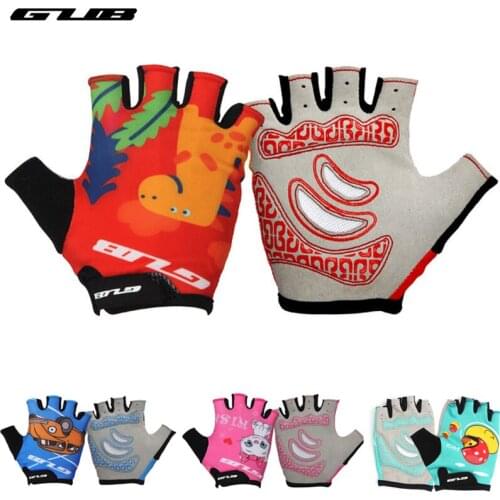 Children Cycling Gloves Outdoor Sports skate Kids Half Finger Gloves Breathable Anti-slip Cycling Equipment for boy and girl