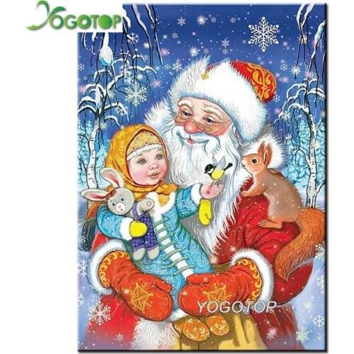 Diy diamond Painting girl snow squirrel 3d puzzle toy full diamond embroidery Cross Stitch mosaic art christmas decor YY1826