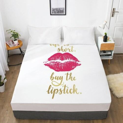 Fitted Sheet Mattress Cover With Elastic Band Bed Sheets Bedding Linens Queen King Size Bedsheet 90/160X200CM Buy Kiss