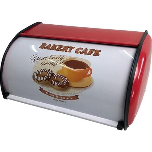 Bread Box Bin Storage Containers, Rolling Door for Home, Coffee Shop or Bakery