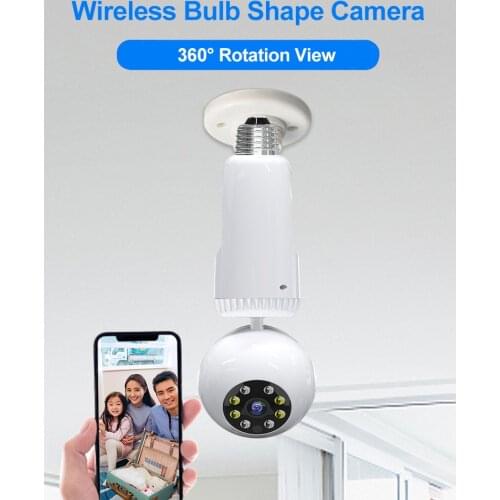 LED light bulb HD mini camera camcorder wifi IP P2P Infrared Motion Detection Nanny Home Surveillance cam Video Voice Recorder