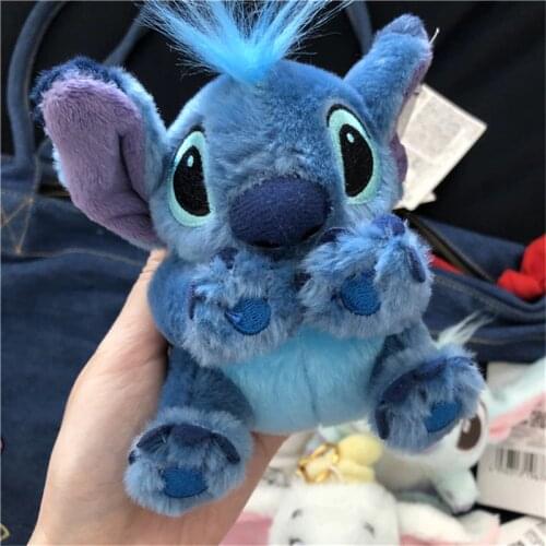 12cm Disney Lilo & Stitch cute stitch Dumbo Donald duck Stuffed Plush Dolls Anime Plush Baby Toys Pendant Toys for Girl Kids
