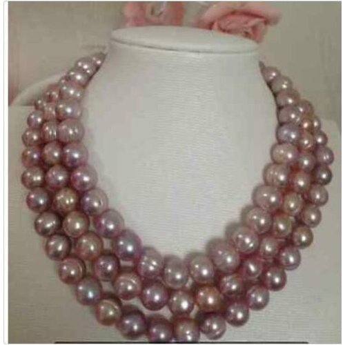 Natural 8-9MM south sea pink lavender baroque pearl necklace 48 inch