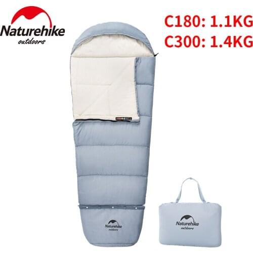 Naturehike Outdoor Children Sleeping Bag 12℃~-8℃ Mummy Down Cotton Sleeping Bag Spliceable Ultralight Baby Soft Sleeping Bag