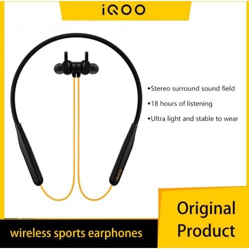 New vivo iQOO wireless sports headset gaming bluetooth headset running hanging neck type original low latency headset