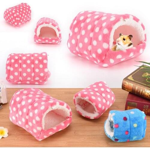 New Little Pet Cute Soft Plush Nest Squirrel Hamster Cotton Bed Small Pet Warm House Comfortable Small Animal Room