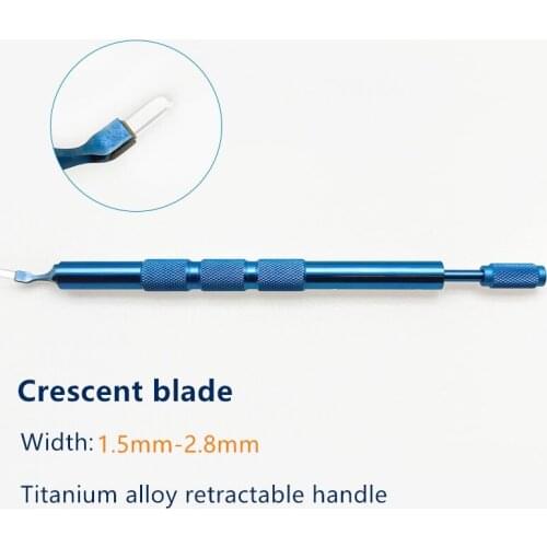 1Set Crescent Blade Sapphire High hardness 1.5mm-2.8mm Ophthalmic blade knife eye tools