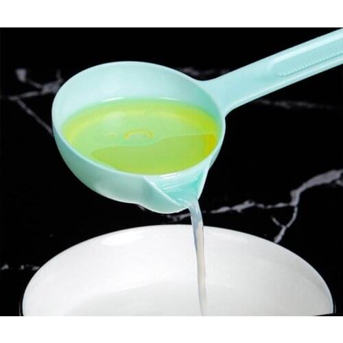 Plastic Long Handle Soup Oil Separator Home Kitchen Colander Filtering Spoon Polypropylene Sieve Oil Scoop Kitchen Accessories