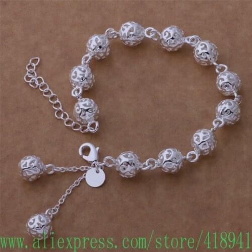 Silver Plated bracelet, Silver Plated fashion jewelry The hollow ball /egiamxpa bhkajyra AH267