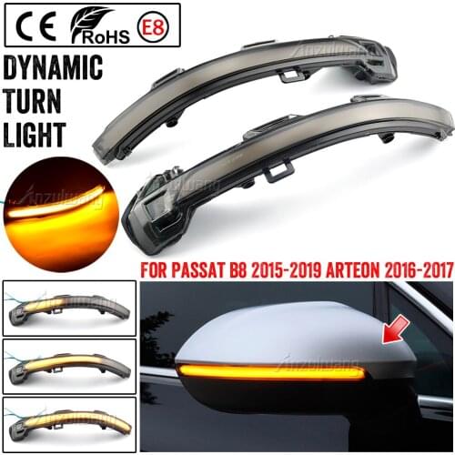 For VW Passat B8 Variant Arteon Dynamic LED Turn Signal Light Side Mirror Indicator Sequential Blinker for Volkswagen 2015 2016