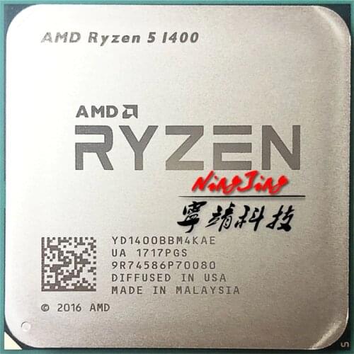 AMD Ryzen 5 1400 R5 1400 3.2 GHz Quad-Core CPU Processor YD1400BBM4KAE Socket AM4