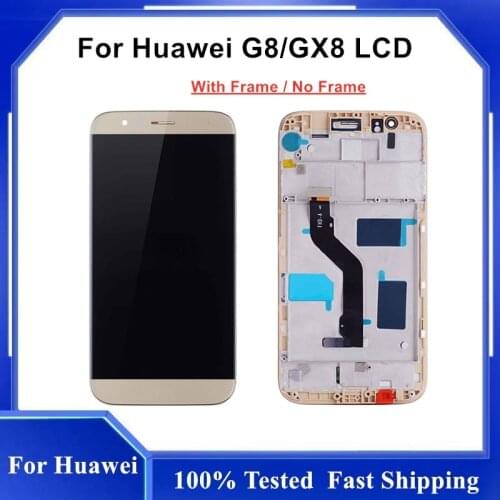 Tested For Huawei Ascend G8X RIO-AL00 RIO-L01 LCD Touch Screen Digitizer Assembly For Huawei G8 Display Replacement With Frame