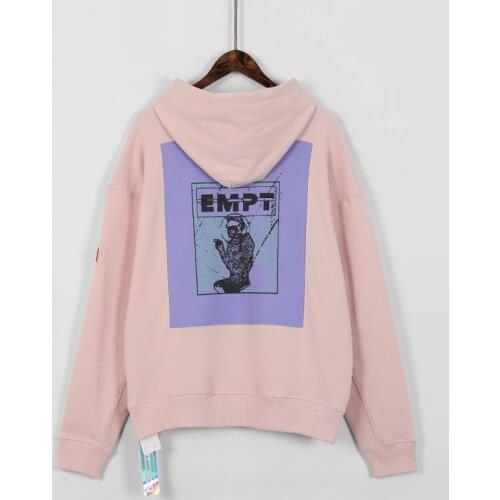 Chao brand CAV EPMT direct spray round neck sweater CE C.E cherry powder thickened loose hooded sweater