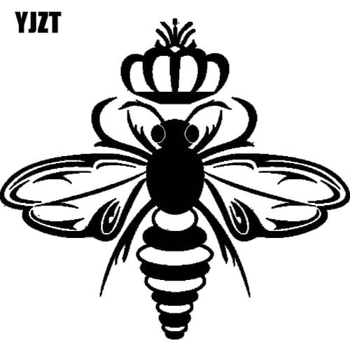 YJZT 12.7CM*11.7CM Car Sticker One Cold Queen Bee Truck Vinyl Decal Black/Silver C19-0053