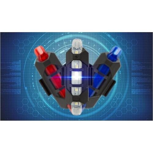 Bicycle Tail Light Mountain Bike Cycling Tail Light USB Rechargeable Light Rear Warning Taillight Night Cycling Equipment