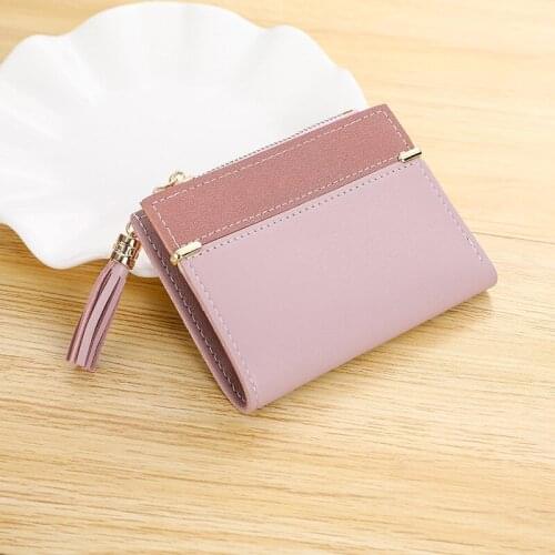 Womens Genuine Leather Handbag Women Coin Purse Multi-card Slot Buckle Short Zipper Ladies Wallet