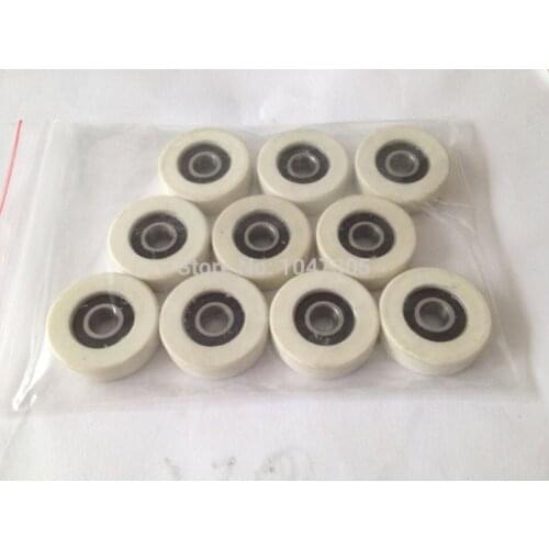 10 pieces/lot Inside 626 2RS deep groove ball bearing outside hard Material Track roller Total size 6*24*7mm