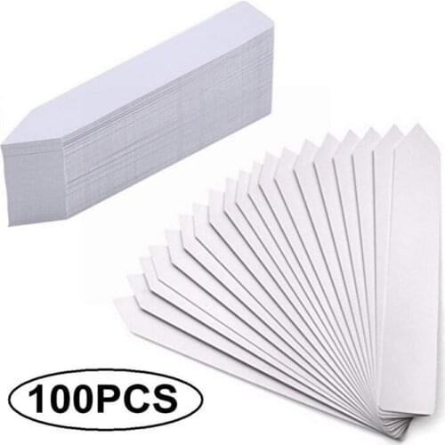 100pcs 10*2cm Plants Label Indoor Bonsai Name Tag Plastic Multicolor Stake -type Kindergarten Flower Pot Plants Garden Ornaments