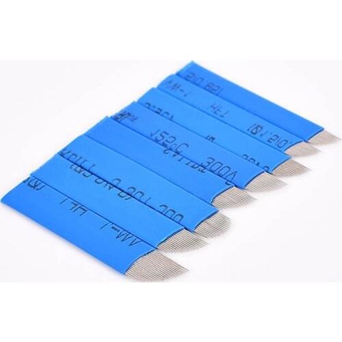 120pcs 0.2mm Nano Blades Microblading Needles Hard Tattoo 12/14CF/18U for 3D Embroidery Pernement Makeup Eyebrow Pen Machine