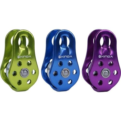 20kn Rock Climbing Pulley Descender Outdoor Survival Mountaineering Hiking Rope Belt Lifting Sling Accessories