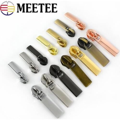 20pcs Meetee Zipper Sliders for 3# 5# Nylon Zippers Down Jacket Pocket Zips Head Bag Zip Repair Kits DIY Accessories