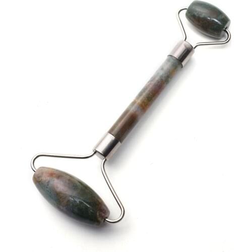 3pcs Beauty Care Roller Slimming Face Massage Lifting Tool Natural Blood Stone Quartz Facial Massage Roller Skin Massage Free