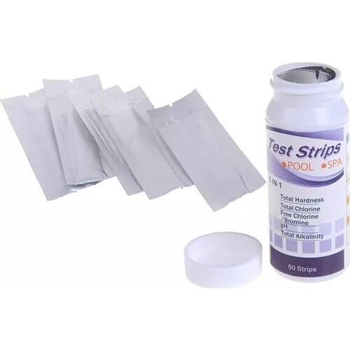 50pcs Multipurpose Chlorine PH Test Strips SPA Swimming Pool Water Tester Paper SCIE999