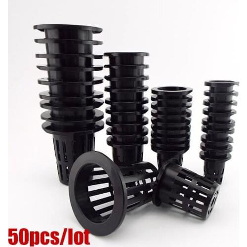 50Pcs Plant Grow Pots Net Nursery Cup Hydroponic colonization Mesh plastic Basket holder vegetable Planter Soilless greenhouse T