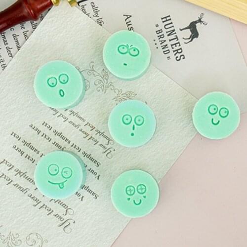 6 PCS facial expression handmade soap standard Mini soap diy stamp seal Acrylic chapter 2*2cm