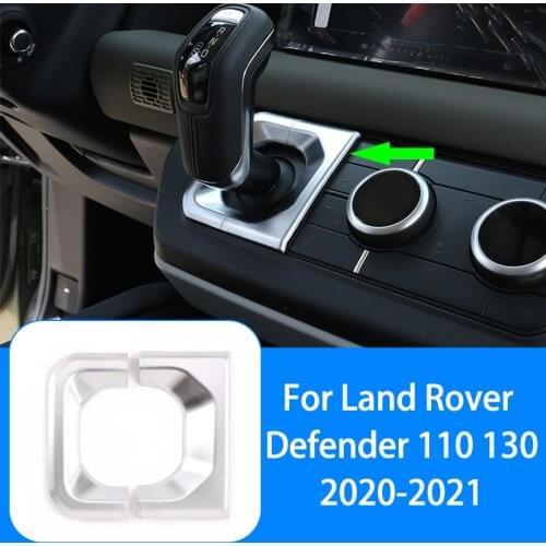 Car Center Console Gear Shift Bottom Frame Cover Trim,ABS Chrome,For Land Rover Defender 110 130 2020 2021,Interior Accessories