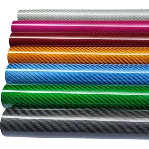 3K Colorful Full Carbon Fiber Tube 2Pcs 500mm In Red Orange Blue Green Silver And Purple For RC Underwater Drones, Bike,Tripods