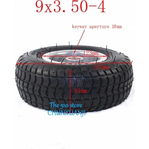 9X3.50-4 wheel Electric scooter 4 inch rims with pneumatic tire tyre for Gas Scooter Pocket Bike Electric tricycle