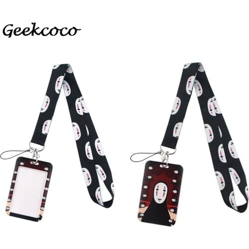 J2232 Cartoon Card Holders Case Phone Key Badge Camera USB Holders Neck Rope Lanyard with Keyring