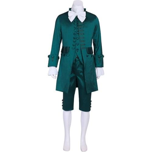 Cosplaydiy 18th Century British Military Mens Costume Marie Antoinette Costume Medieval Menswear Retro Rococo Aristocrat Suit