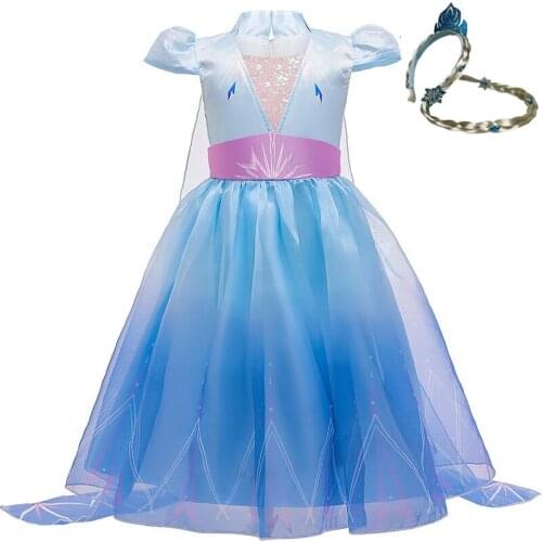 Girls Costume Princess Snow Queen Dressing Up With Cape For Girl Carnival Fancy Party Dress Kids Dresses Kids Clothing