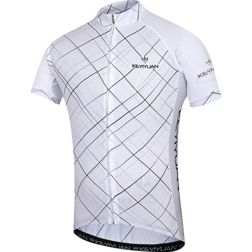 KEYIYUAN Summer Cycling Jersey Short Sleeve Men Sport Top Quick Dry MTB Road Bike Team Uniform Bicycle Wear Clothing