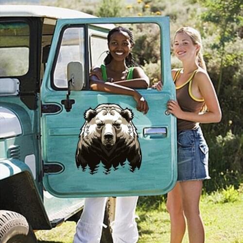 For The Forest Bear Car Hot Cartoon Bumper Window Stickers Repair Decal Vinyl Car Wrap Motorcycle Sunscreen Decoration PVC
