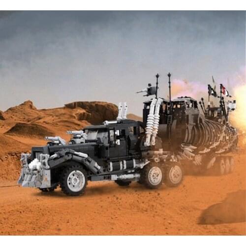MOC Modified truck High-tech Series War Rig may Mad Classic Movie Collection Model Building Blocks Kits Set Bricks Toys For Kids