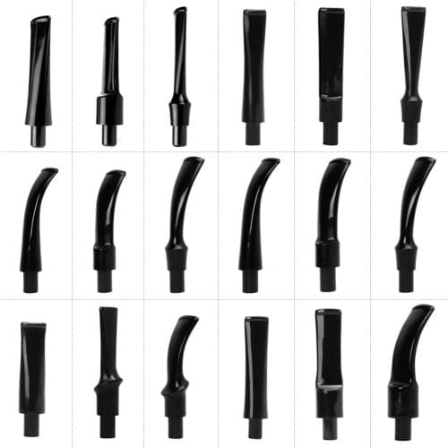 Smoker 2 Pcs/Lot Tobacco Pipe Stem Pipe Mouthpiece Fit For 9mm Filters Food Grade Acrylic Replace Mouthpieces