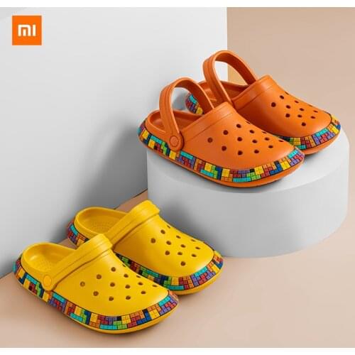 2021 Xiaomi Tetris Hole Shoes Mens Sandals Hole Beach Womens Shoes Seaside Mens Slippers Outdoor Sports Shoes Air Cushion Hot