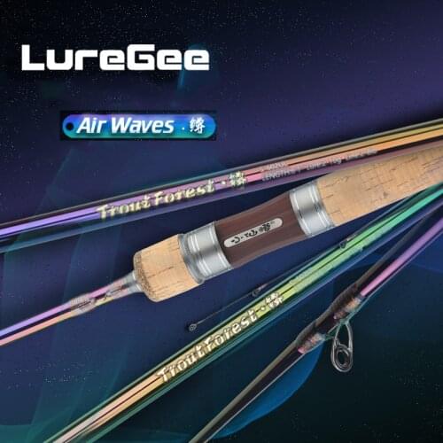LureGee New Stream Fishing Rod Light Carbon Fiber Rod With Ceramic Guide Ring UL Super Soft High Strength Spinning Casting Rod