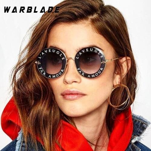 2020 New Fashion Round Sunglasses Women Brand Designer Vintage Gradient Shades Sun Glasses UV400 Oculos Feminino Lentes WarBLade