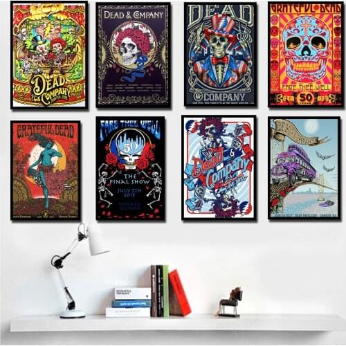 Poster Thanksgiving Psychedelic Rock Band Abstract Coffee Bar HD Print Wall Art Vintage Home Decor Canvas Painting